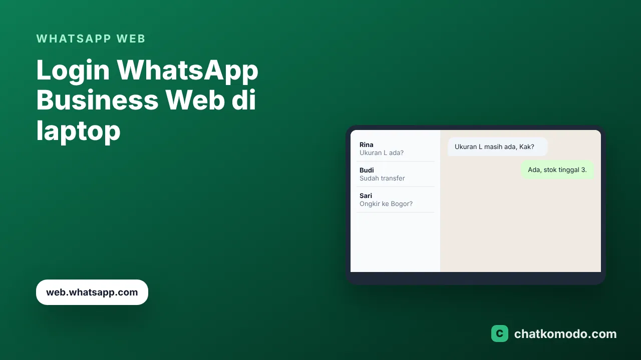 Cara login WhatsApp Business Web